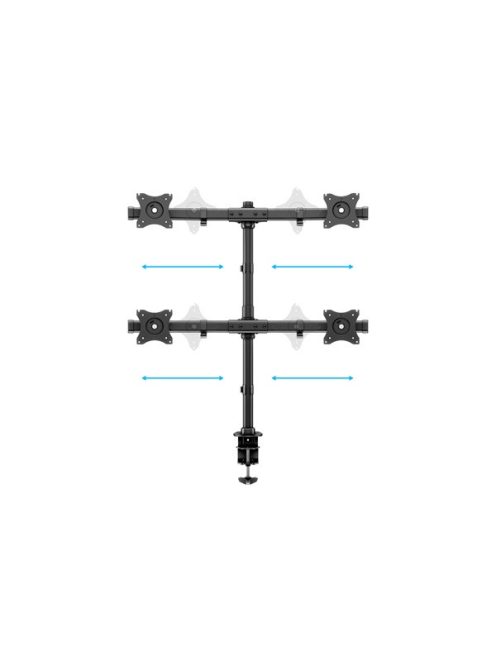 MULTIBRACKETS Asztali konzol (4 képernyős rögzítőkar), M Deskmount Basic Quad