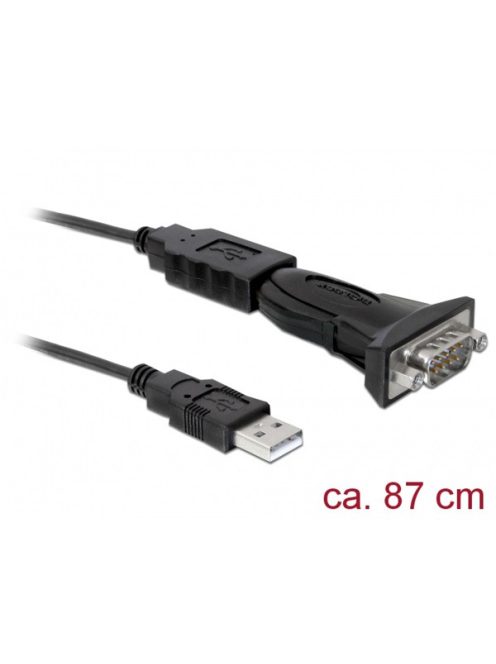 DELOCK Átalakító USB 2.0 Type-A > 1x Soros RS-232 DB9