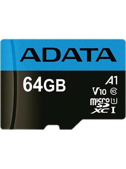 ADATA Memóriakártya MicroSDXC 64GB + Adapter UHS-I CL10 (100/25)