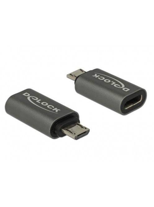 DELOCK Átalakító USB 2.0 Micro-B male > USB 2.0 Type-C female antracit