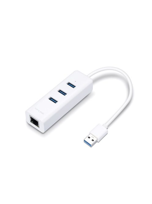 TP-LINK Átalakító USB 3.0 to Ethernet Adapter 1000Mbps + 3 USB 3.0 port, UE330