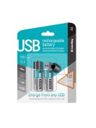 COLORWAY AA újratölthető elem, CW-UBAA-02 Rechargeable Battery USB 1200 mAh 1.5V (2pcs.)
