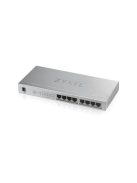 ZYXEL Switch 8x1000Mbps (8xPOE+) Fémházas Asztali, GS1008HP-EU0101F