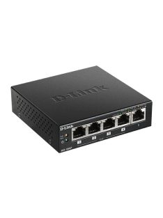   D-LINK Switch 5x1000Mbps (4xPOE+) Fémházas Asztali, DGS-1005P/E