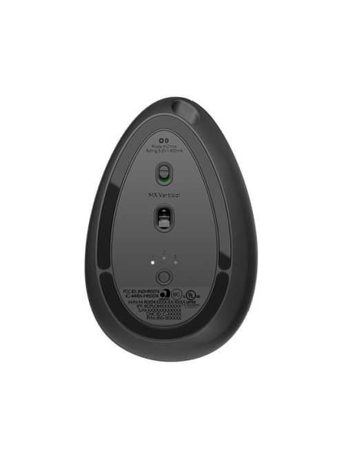 LOGITECH Egér - MX Vertical Ergonomic Bluetooth Optikai, Fekete