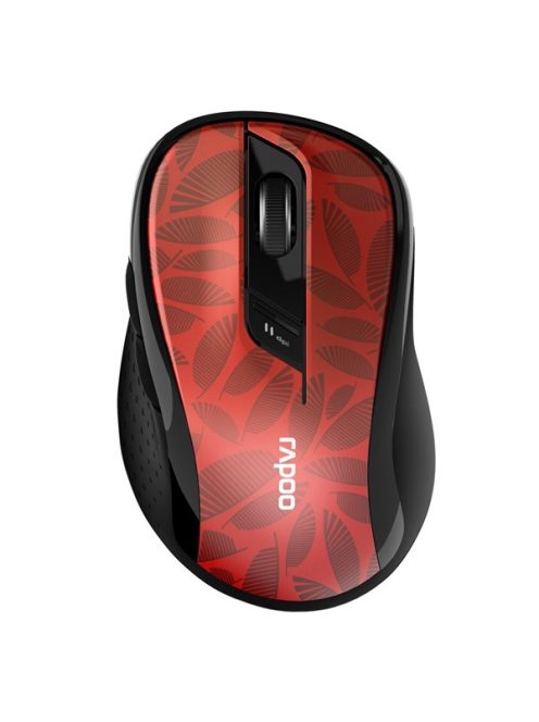 RAPOO 184543, MULTIMODE "M500" BLUETOOTH + 2,4GHZ OPTIKAI EGÉR, PIROS