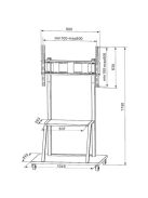 TECHLY ICA-TR30 gurulós padlóállvány 55-100" LED/LCD kijelzőkhöz