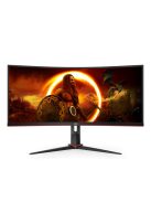 AOC Ívelt Gaming 144Hz VA monitor 34" CU34G2X/BK, 3440x1440, 21:9, 300cd/m2, 1ms, 2xHDMI/2xDisplayPort/4xUSB