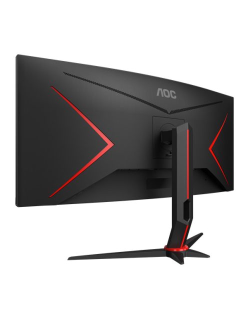 AOC Ívelt Gaming 144Hz VA monitor 34" CU34G2X/BK, 3440x1440, 21:9, 300cd/m2, 1ms, 2xHDMI/2xDisplayPort/4xUSB