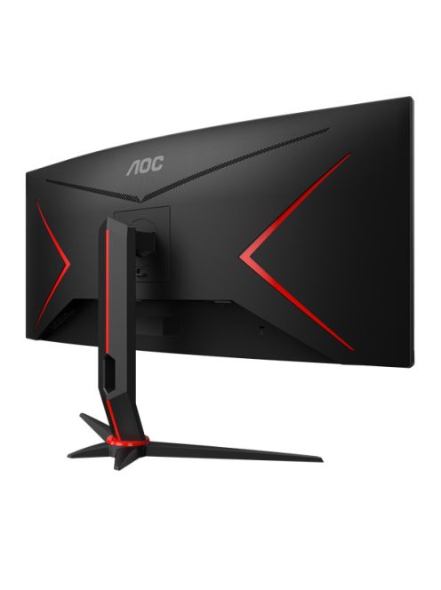 AOC Ívelt Gaming 144Hz VA monitor 34" CU34G2X/BK, 3440x1440, 21:9, 300cd/m2, 1ms, 2xHDMI/2xDisplayPort/4xUSB