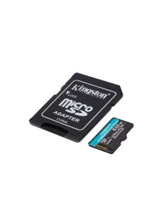   KINGSTON Memóriakártya MicroSDXC 512GB Canvas Go Plus 170R A2 U3 V30 + Adapter