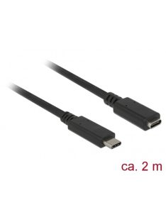   DELOCK kábel USB 10 Gbps Type-C male / female hosszabbító 2m 4K PD 60W