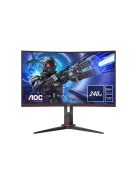 AOC Ívelt Gaming 240Hz VA monitor 27" C27G2ZE/BK, 1920x1080, 16:9, 300cd/m2, 0,5ms, 2xHDMI/DisplayPort