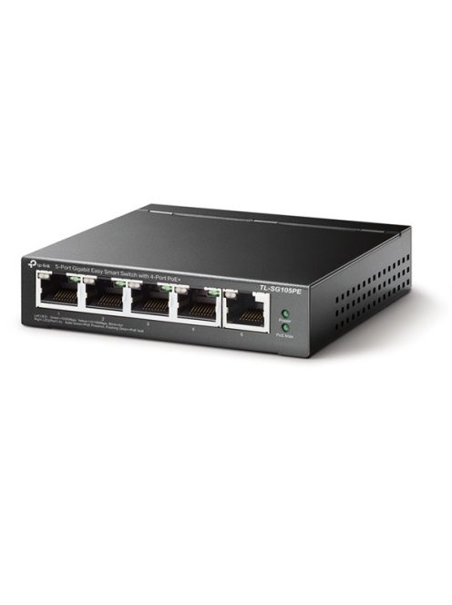 TP-LINK Switch 5x1000Mbps (4xPOE+), TL-SG105PE