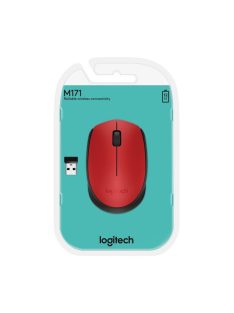 LOGITECH Egér - M171 Vezeték Nélküli Optikai, Vörös