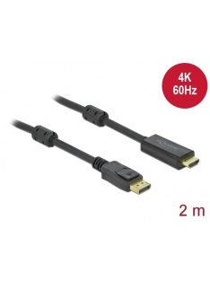 DELOCK kábel DisplayPort 1.2 > HDMI 4K 60Hz aktív 2m