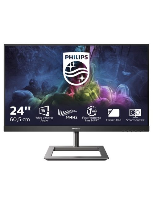 PHILIPS Gaming 144Hz VA monitor 23.8" 242E1GAJ, 1920x1080, 16:9, 350cd/m2, 1ms, HDMI/DisplayPort, hangszóró