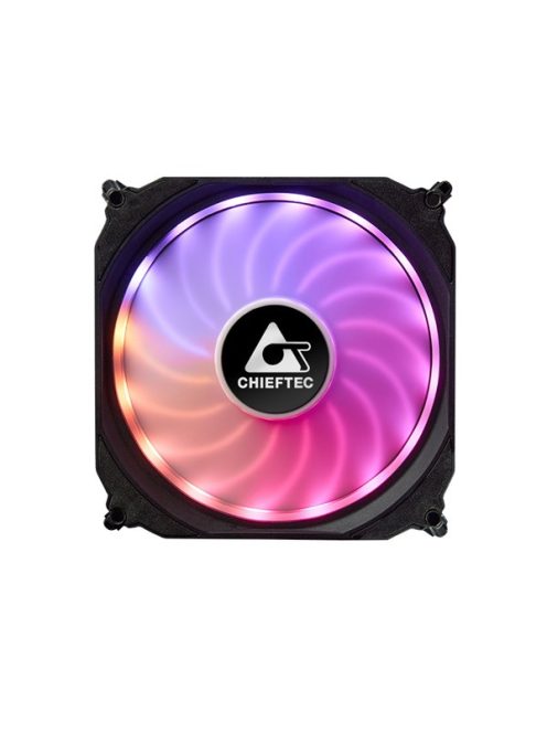 CHIEFTEC Ventilátor, TORNADO RGB Ventilátor + RGB Kontroller + Távirányító, 3 darab/csomag, fekete