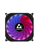 CHIEFTEC Ventilátor, TORNADO RGB Ventilátor + RGB Kontroller + Távirányító, 3 darab/csomag, fekete