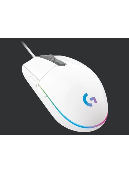 LOGITECH Egér - G102 Lightsync Vezetékes Gaming, Fehér