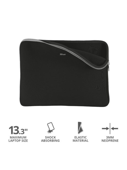 TRUST Notebook tok 21251 (Primo Soft Sleeve for 13.3" laptops - black)