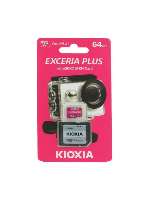 KIOXIA Memóriakártya SDXC 64GB CL10 UHS-I U3 + adapter (TOSHIBA)