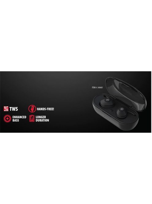 MAXELL vezeték nélküli fülhallgató, MINI DUO earbuds, TWS, bluetooth 5.0, fekete