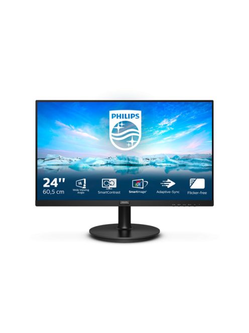 PHILIPS monitor 23.8" 242V8LA, 1920x1080, 16:9, 250cd/m2, 4ms, VGA/HDMI/DisplayPort, hangszóró