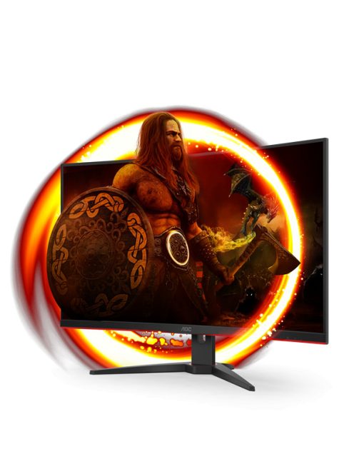 AOC Ívelt Gaming 165Hz VA monitor 31.5" CQ32G2SE/BK, 2560x1440, 16:9, 250cd/m2, 1ms, 2xHDMI/DisplayPort, hangszóró
