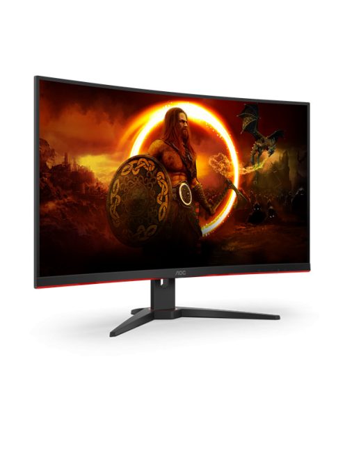 AOC Ívelt Gaming 165Hz VA monitor 31.5" CQ32G2SE/BK, 2560x1440, 16:9, 250cd/m2, 1ms, 2xHDMI/DisplayPort, hangszóró