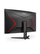 AOC Ívelt Gaming 165Hz VA monitor 31.5" CQ32G2SE/BK, 2560x1440, 16:9, 250cd/m2, 1ms, 2xHDMI/DisplayPort, hangszóró
