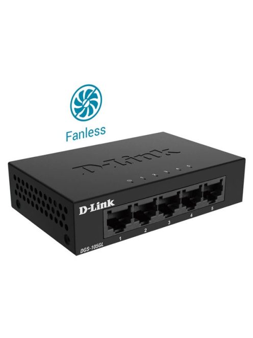 D-LINK Switch 5x1000Mbps Fémházas Asztali, DGS-105GL/E