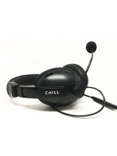   CHILL SZTEREO USB HEADSET, fekete, 2m-es kábel, ki-be kapcsolható mikrofon