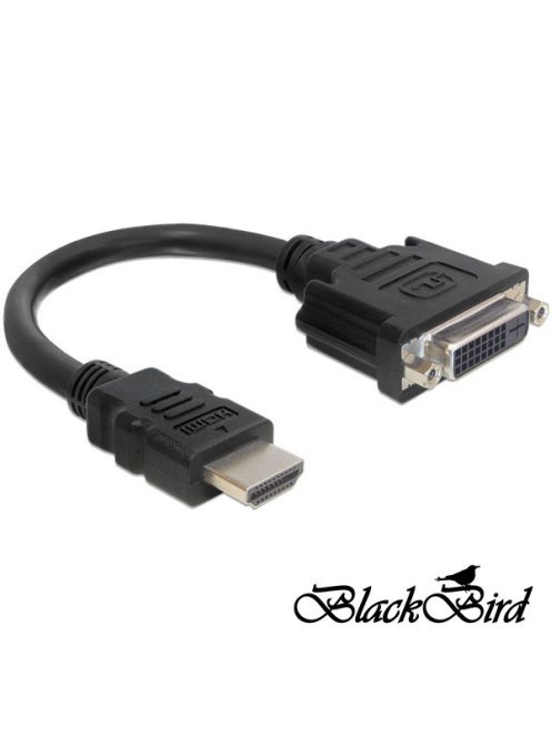 BLACKBIRD Átalakító HDMI-A male to DVI 24+5 female, 20cm