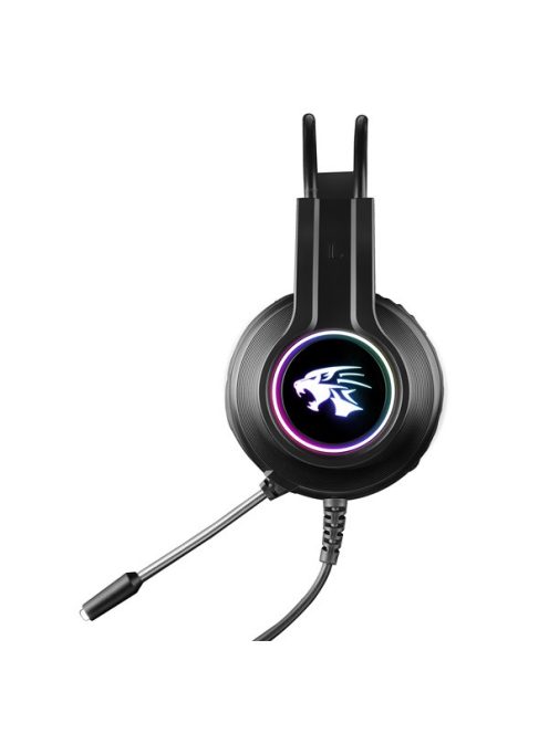 VARR sztereó gaming fejhallgató, VH8030, USB, 2x jack, RGB, fekete