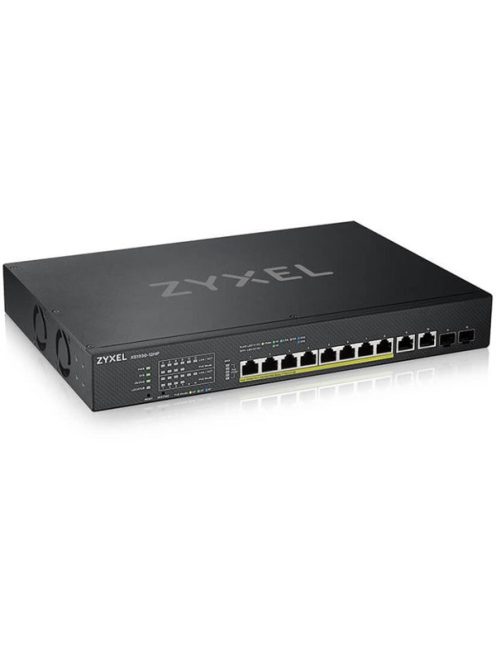 ZYXEL Switch 10x10Gpbs (8xPOE) + 2xGigabit SFP+, Menezdselhető Rackes, XS1930-12HP-ZZ0101F