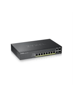   ZYXEL Switch 8x1000Mbps (8xPOE) + 2xGigabit kombó SFP, Menedzselhető Rackes, GS2220-10HP-EU0101F