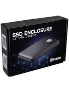 KOLINK Külső ház, 2.5˝, USB3.1 Type C, fekete