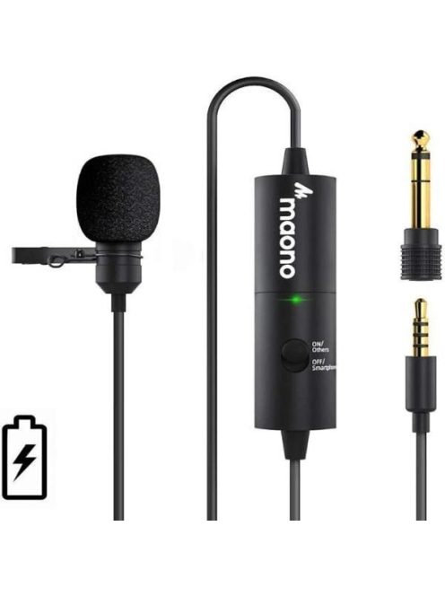 MAONO Tölthető Mikroport AU-100R, Rechargeable Omnidirectional Lapel Microphone