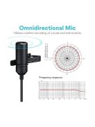 MAONO Tölthető Mikroport AU-100R, Rechargeable Omnidirectional Lapel Microphone