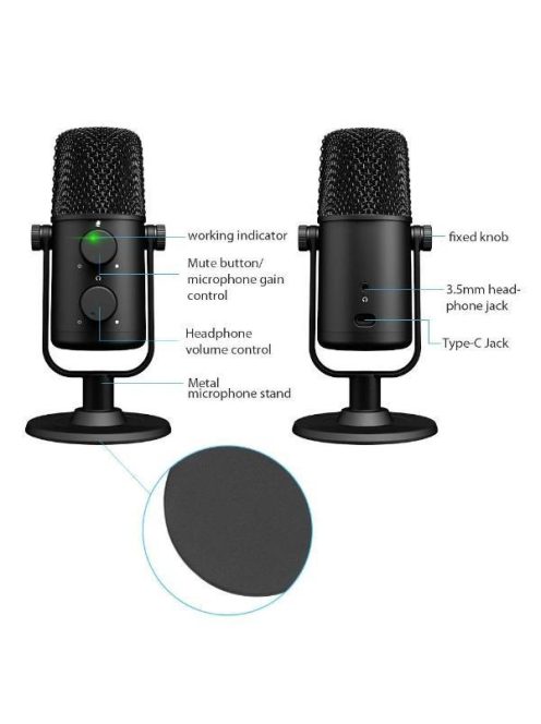 MAONO USB Podcast Mikrofon AU-902, USB Microphone Set Cardioid Condenser Podcast Mic