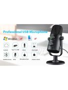 MAONO USB Podcast Mikrofon AU-902, USB Microphone Set Cardioid Condenser Podcast Mic