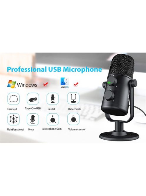 MAONO USB Podcast Mikrofon AU-902, USB Microphone Set Cardioid Condenser Podcast Mic