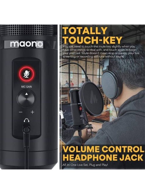 MAONO USB Podcast Mikrofon szett AU-PM422, USB Podcasting Microphone Kit