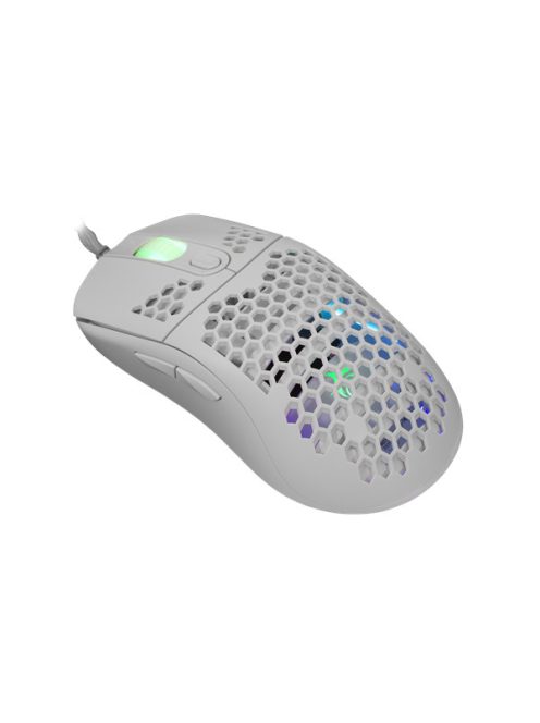 WHITE SHARK GM-5007W GALAHAD gamer egér, fehér, 6400 dpi