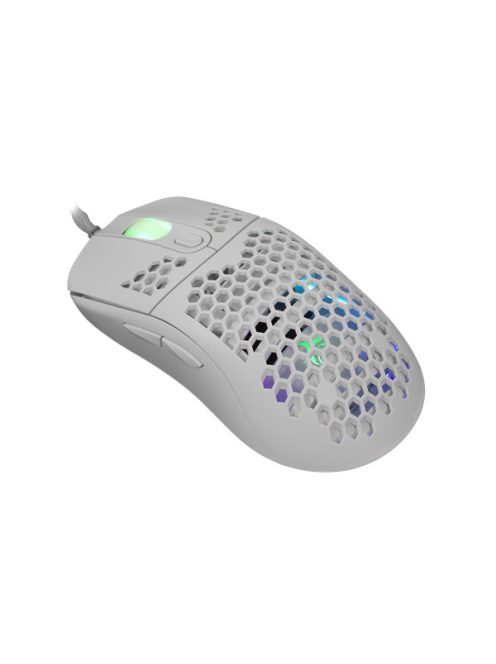 WHITE SHARK GM-5007W GALAHAD gamer egér, fehér, 6400 dpi