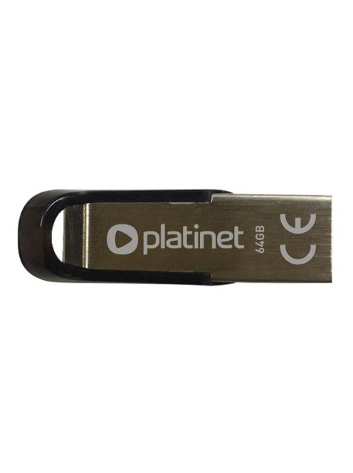 PLATINET Pendrive, 64GB, S-Depo, USB 2.0, vízálló, ezüst