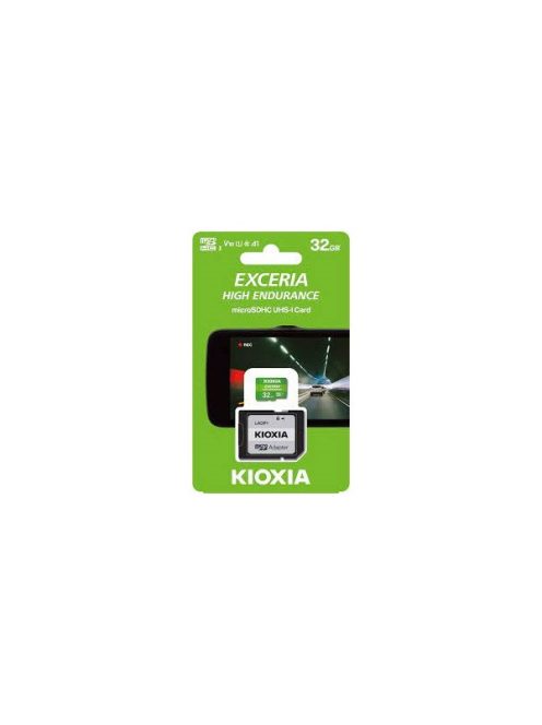 KIOXIA Memóriakártya MicroSDHC 32GB Exceria High Endurance CL10 UHS-I U3 + Adapter (TOSHIBA)