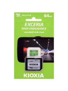   KIOXIA Memóriakártya MicroSDXC 64GB Exceria High Endurance CL10 UHS-I U3 + Adapter (TOSHIBA)