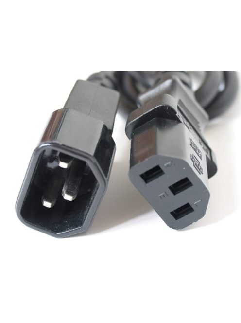 KOLINK Kábel Tápkábel hosszabbító C13 (anya) - C14 (apa) 1,8 méteres, fekete